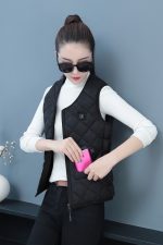 Gilet chauffant noir pour femme - La veste chauffante