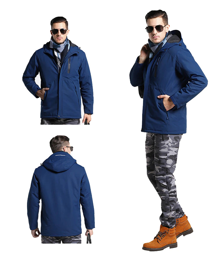 Manteau chauffant bleu pour homme - La veste chauffante